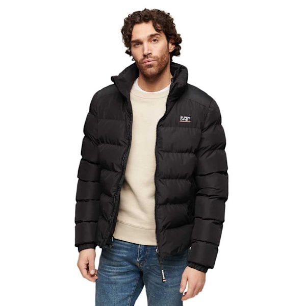 Superdry Sports Pufferjakke Sort S Mand