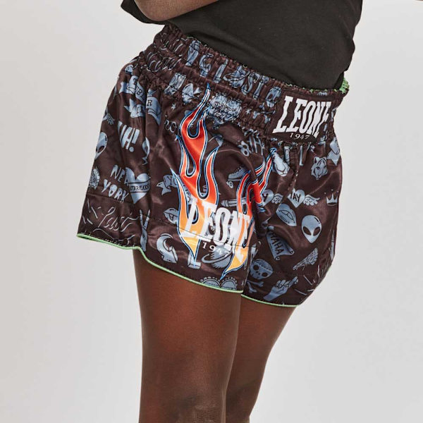 Leone1947 Thaibox Trunks Flames Flerfärgad XL Pojke