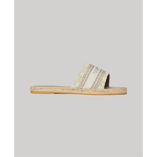 Superdry Canv Overlay Espadriller Grå EU 37 Kvinna