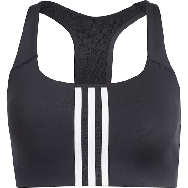 Adidas Stripes Sport-bh Medium Support Powerimpact 3 Svart L / AB Kvinna