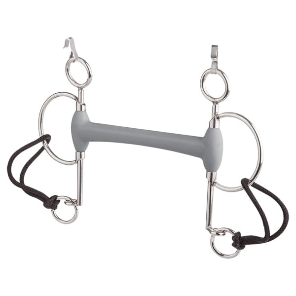 Beris Lång Äggbutt Snaffle Medium Bit Pelham Silver 120 mm