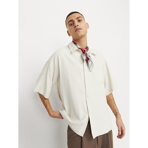 Jack & Jones John Lyhythihainen Paita Beige 2XL Mies