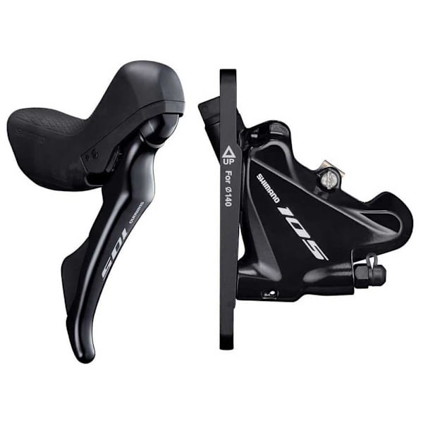 Shimano Bagbremsesæt 105 R7020+r7070 Flat Mount Hydraulic Disc Sort 1700 mm