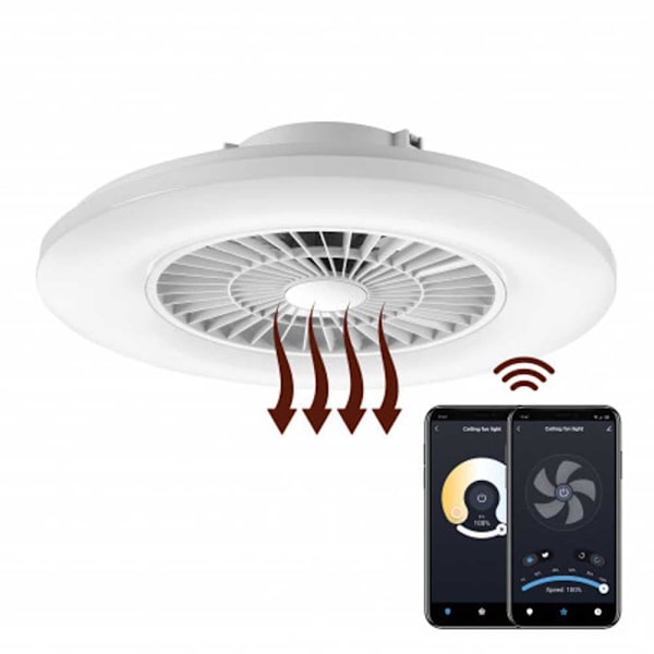 Muvit Io Takfläktljus Wifi Cct 600*170 Mm Vit 3800 Lumens