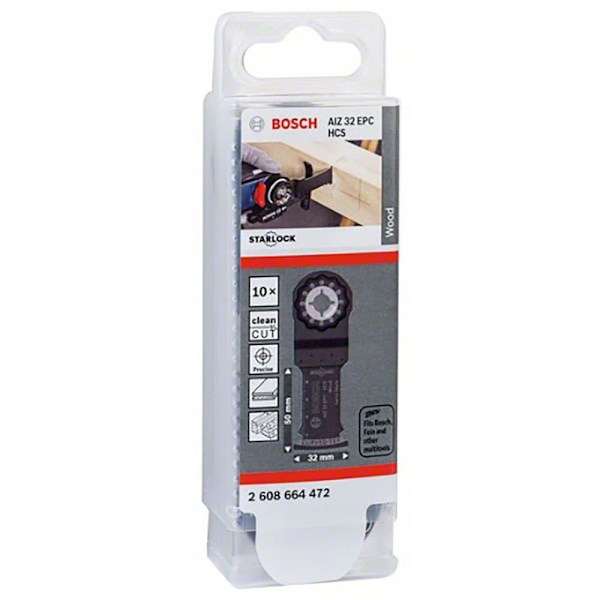 Bosch Professional Böjt Träsegmenterat Sågblad Aiz 32 Epc 10 Enheter Silver