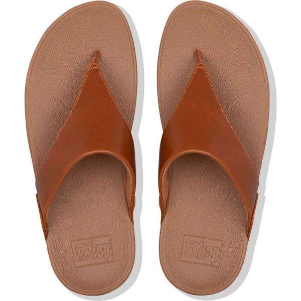 Fitflop Flip Flops Lulu Leather Brun EU 38 Kvinna