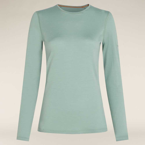 Icebreaker Merino 200 Oasis Langærmet Baselayer Grøn,Blå XL Kvinde
