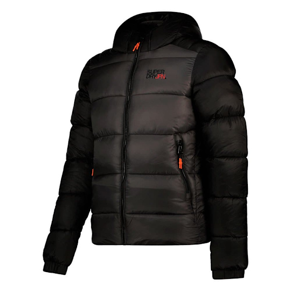 Superdry Puffer Jakke Colour Block Sport Sort XL Mand