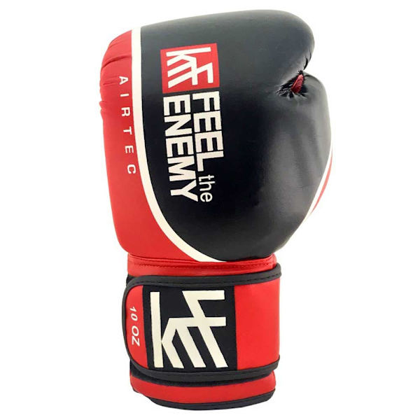 Krf Feel The Enemy Boksehandsker I Læder Airtec Rød,Sort 14 oz