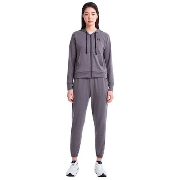 Under Armour Sweatshirt Med Full Dragkedja Rival Terry Svart,Grå S Kvinna