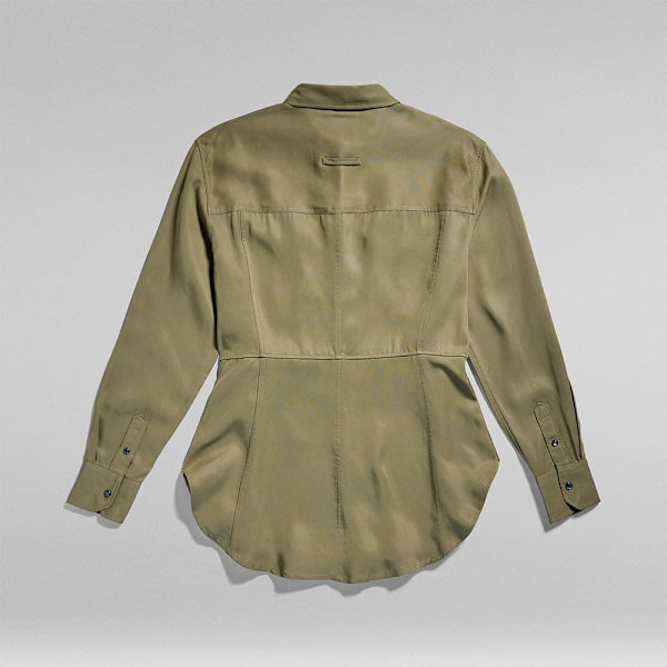 G-star Tunic Pitkähihainen Kauluspaita Vihreä L Nainen