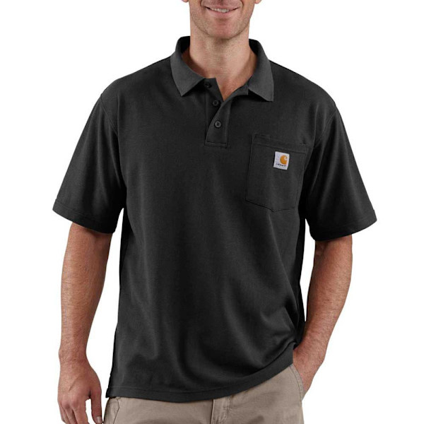 Carhartt Loose Fit Kortärmad Polo Pocket Grå M
