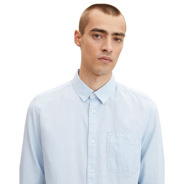 Tom Tailor Skjorte 1032342 Blå M Mand