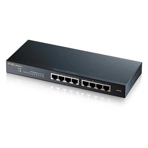 Zyxel Kontakt Gs1900-8-eu0102f Søvfarvet Sort