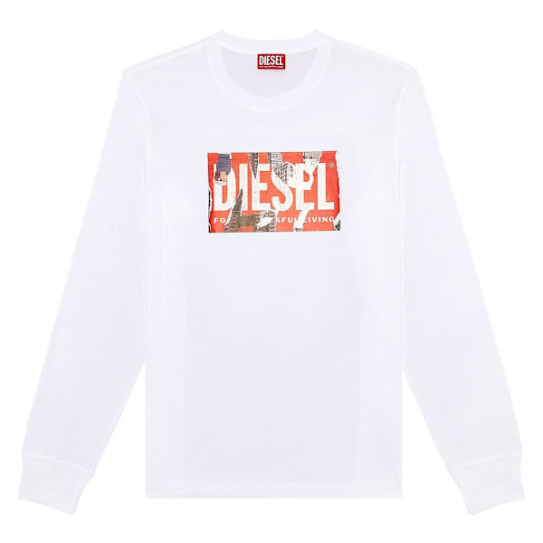 Diesel Langærmet T-shirt Just L6 Hvid 2XL Mand