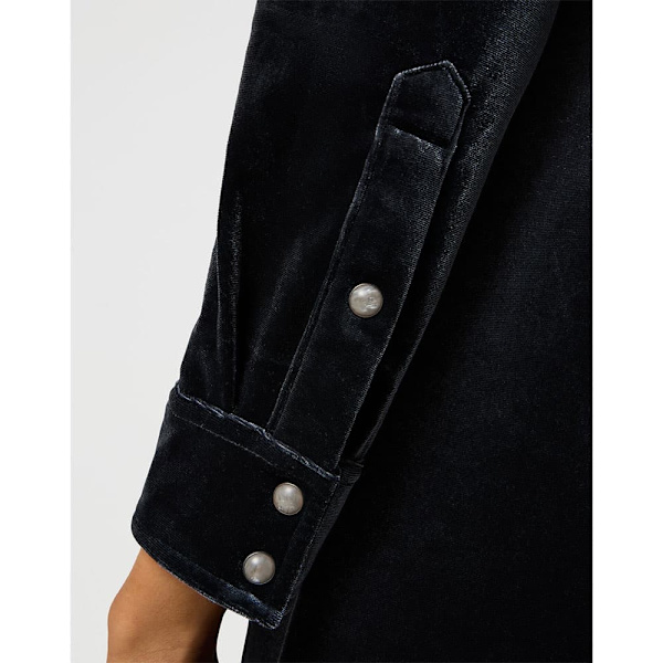 Wrangler 112356506 Langærmet Kort Kjole Sort M Kvinde