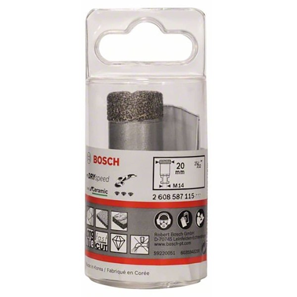 Bosch Professional Diamant Krone Dryspeed 20 Mm Transparent