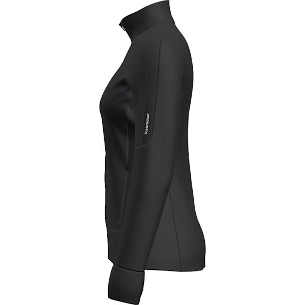 Icebreaker Merino 260 Quantum Iv Sweatshirt Med Lynlås Sort XL Kvinde