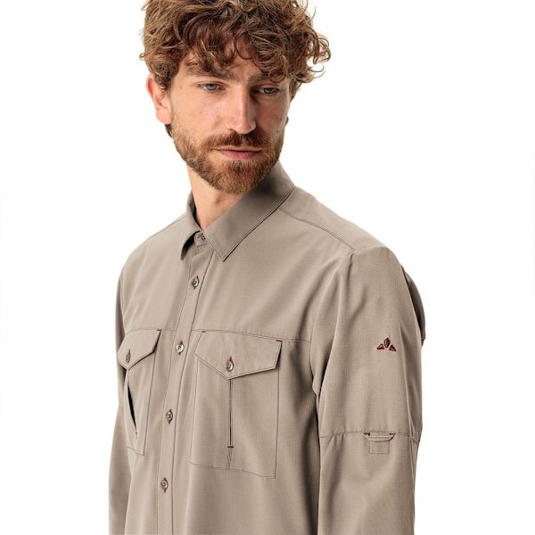 Vaude Lang ærmet Skjorte Rosemoor Ii Beige 3XL Mand