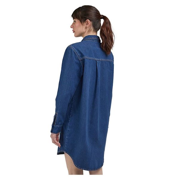 Lee Langærmet Midikjole Unionall Dress Blå M Kvinde