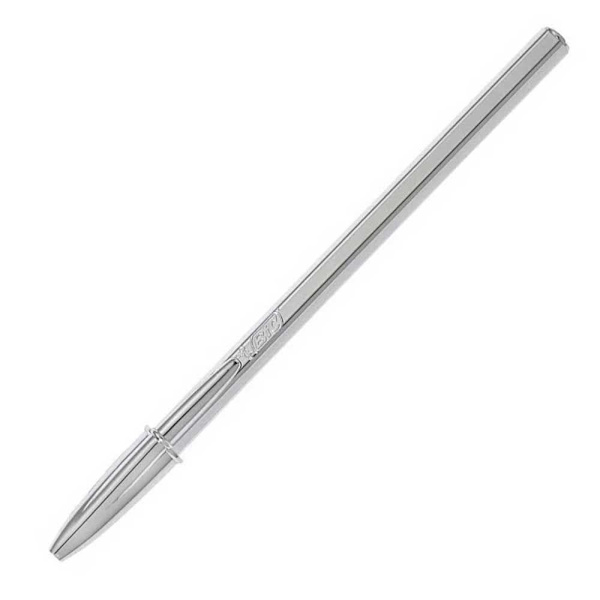 Bic Svart Oljebaserad Bläckpenna 20 Enheter Silver