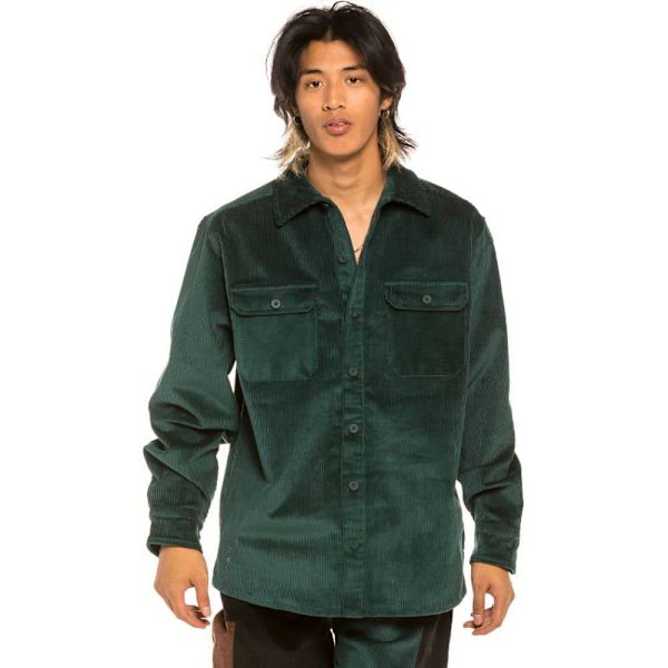 Grimey Aged Rum Corduroy övertröja Grönt 3XL Man