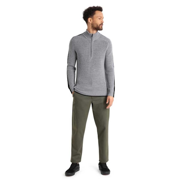 Icebreaker Sweater Lodge Half Zip Grå L Mand