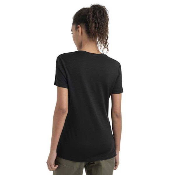 Icebreaker Merino 150 Tech Lite Iii T-shirt Med Korte ærmer Sort L Kvinde