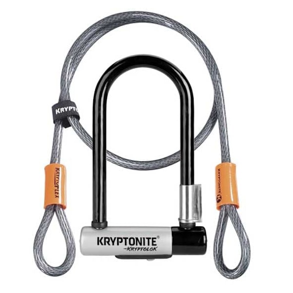 Kryptonite U-lock Med Flex Hængelås Kabel Kryptolok Series 2 Mini 7 Sort,Grå 8.2 x 17.8 cm
