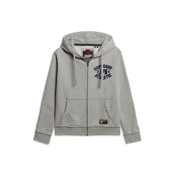 Superdry Vintage Athletic Sweatshirt Med Dragkedja Grå 2XL Man