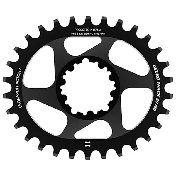 Leonardi Racing Direkte Montering Gecko Track Sram Bb30 0 Mm Offset Oval Kæderring Sort 28t