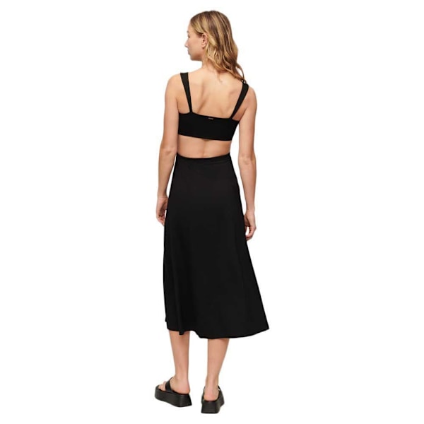 Superdry Cutout ærmeløs Midikjole Sort L Kvinde