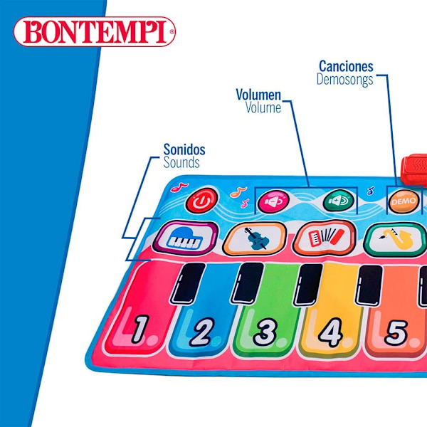Bontempi Interaktiv Lekmatta Musical Flerfärgad 3 Years
