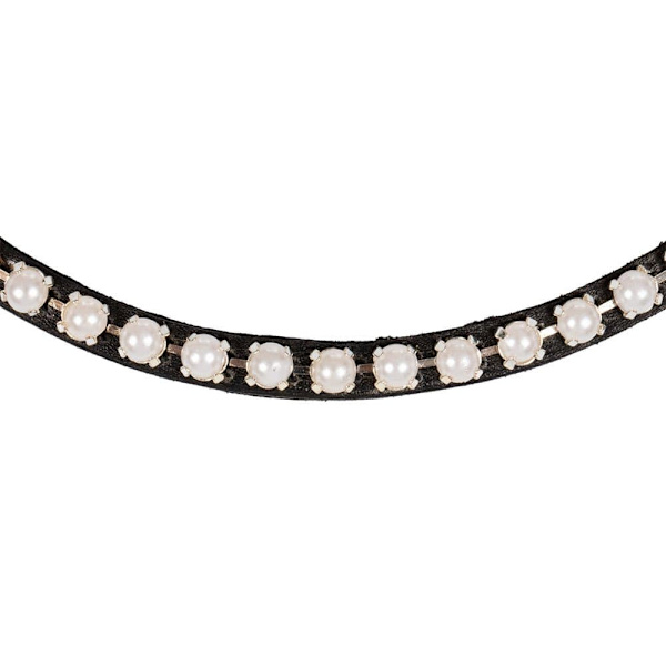 Acavallo Calfskin&pearls Pannband  Cob