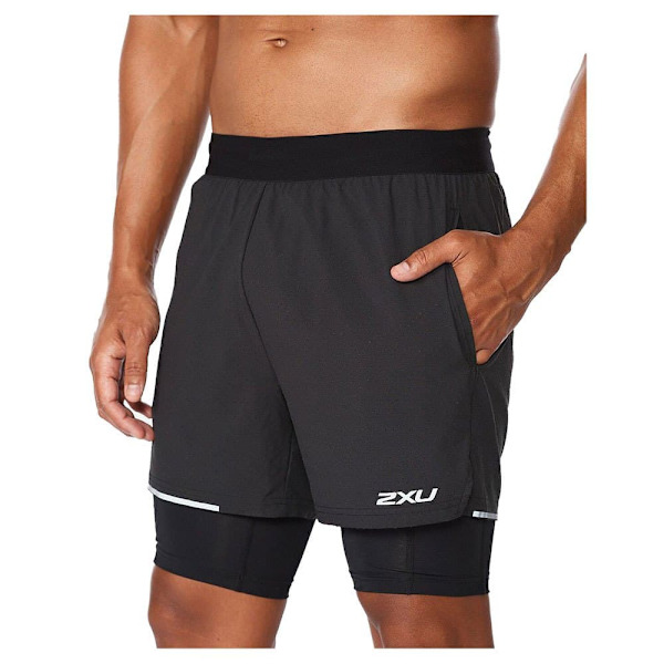 2xu Shorts Bukser Aero 2 In 1 5´´ Sort XL Mand