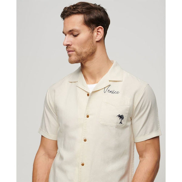 Superdry Vintage Resot Lyhythihainen Paita Beige 2XL Mies