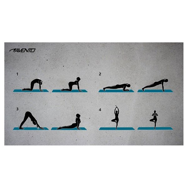 Avento Måtte Neoprene Fitness Print Sort 180 x 60 cm