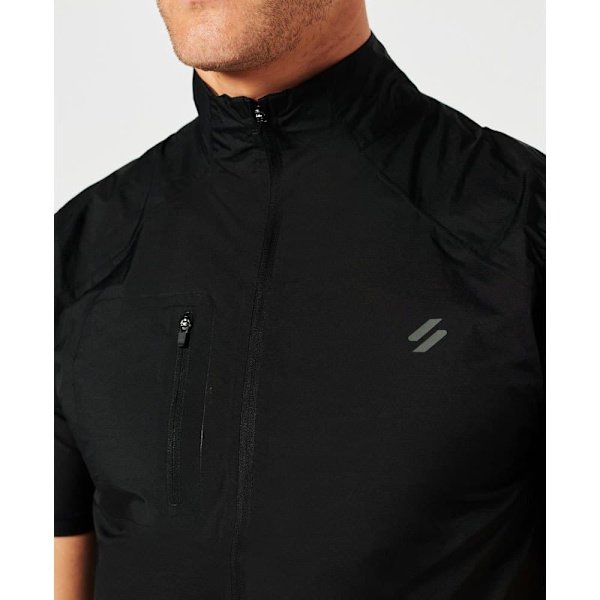 Superdry Run Lw Wind Gilet Sort S Mand
