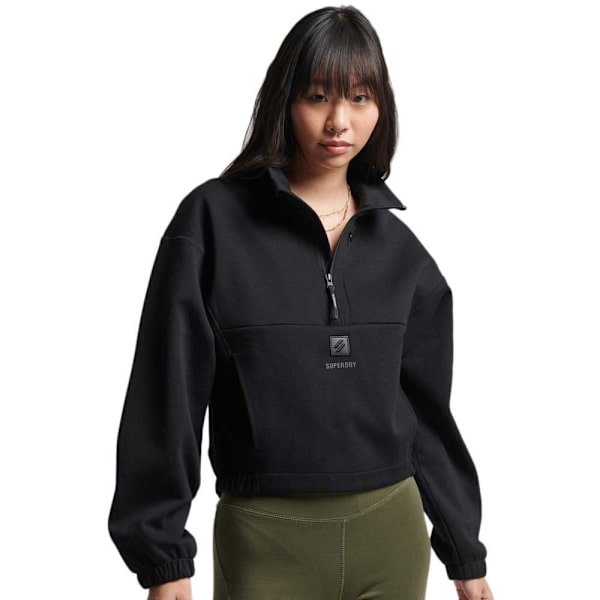 Superdry Tröja Med Halv Dragkedja Code Tech Batwing Svart XL Kvinna