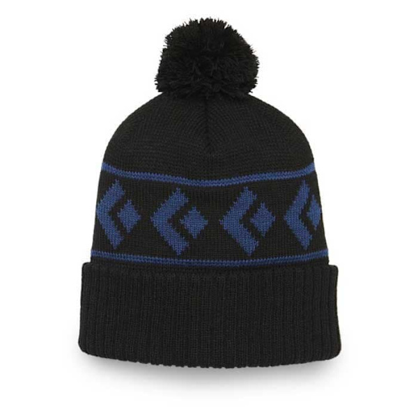 Black Diamond Tom Pom Beanie Sort  Mand