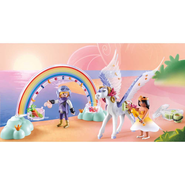 Playmobil Peaso Med Regnbågen I Molnen Konstruktionsspel Con Flerfärgad