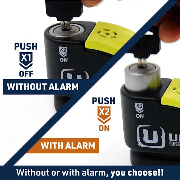 Urban Security Alarm+advarsel Sra Disc Lock Ur10 Gul