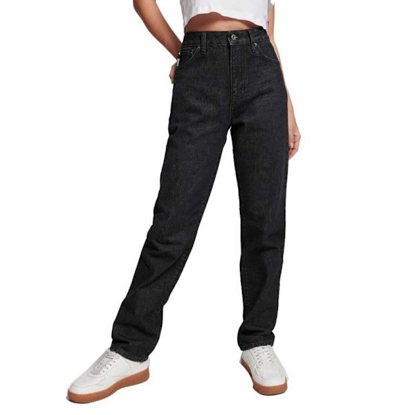 Superdry Jeans Vintage High Rise Straight Svart 32 / 32 Kvinna