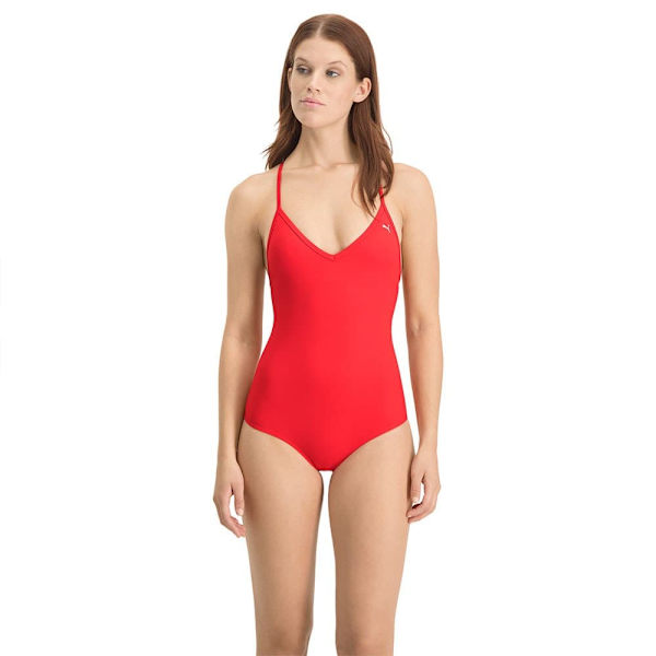 Puma Uimapuku V Neck Punainen XL Nainen