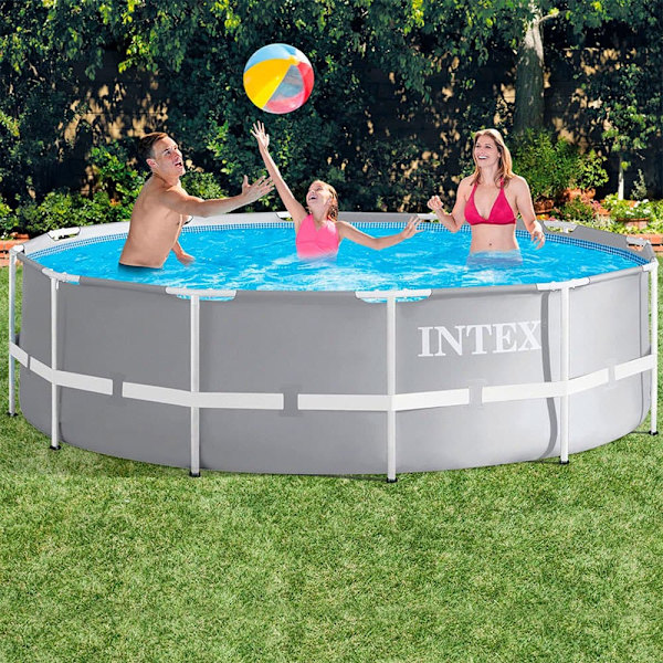 Intex Kokoontaitettava Valikoima Suodatinaltaalla Prism Frame Harmaa 366 x 99 cm