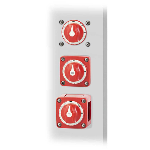 Blue Sea Systems Mini Battery Switch Dual Circuit Röd