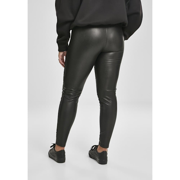 Urban Classics Falsk Læder Stor Leggings Sort 4XL Kvinde