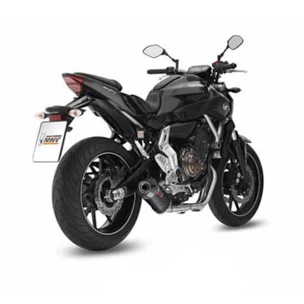 Mivv Oval Yamaha Mt-07/fz-07 2014-24 Y.044.l3c Homologoitu Täydellinen Linjajärjestelmä Hopeinen Homologated