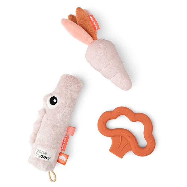Done By Deer Tiny Activity Toy Set 3 Stykker Krokodille Orange