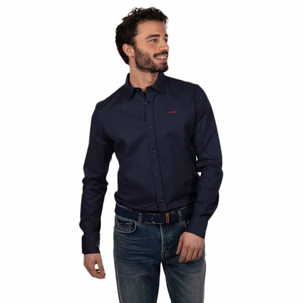 Nza New Zealand Wouters Pond Skjorte Med Lange ærmer Blå 2XL Mand